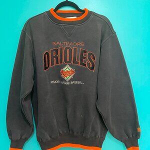 Unisex - Baltimore Oriole Black Pullover Sweatshirt- Size L